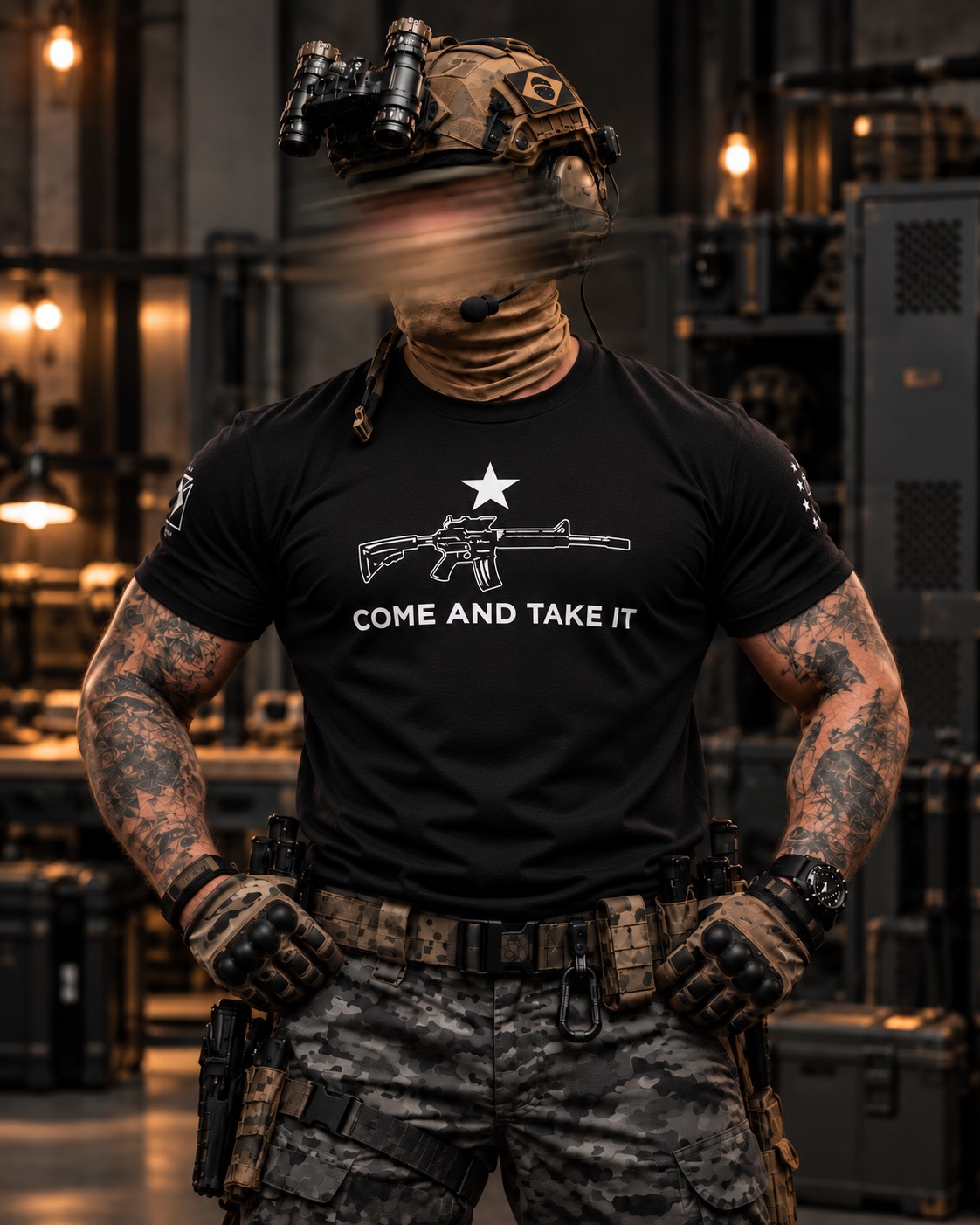 Camiseta Masculina Come And Take It Secret Box Team Six Brasil