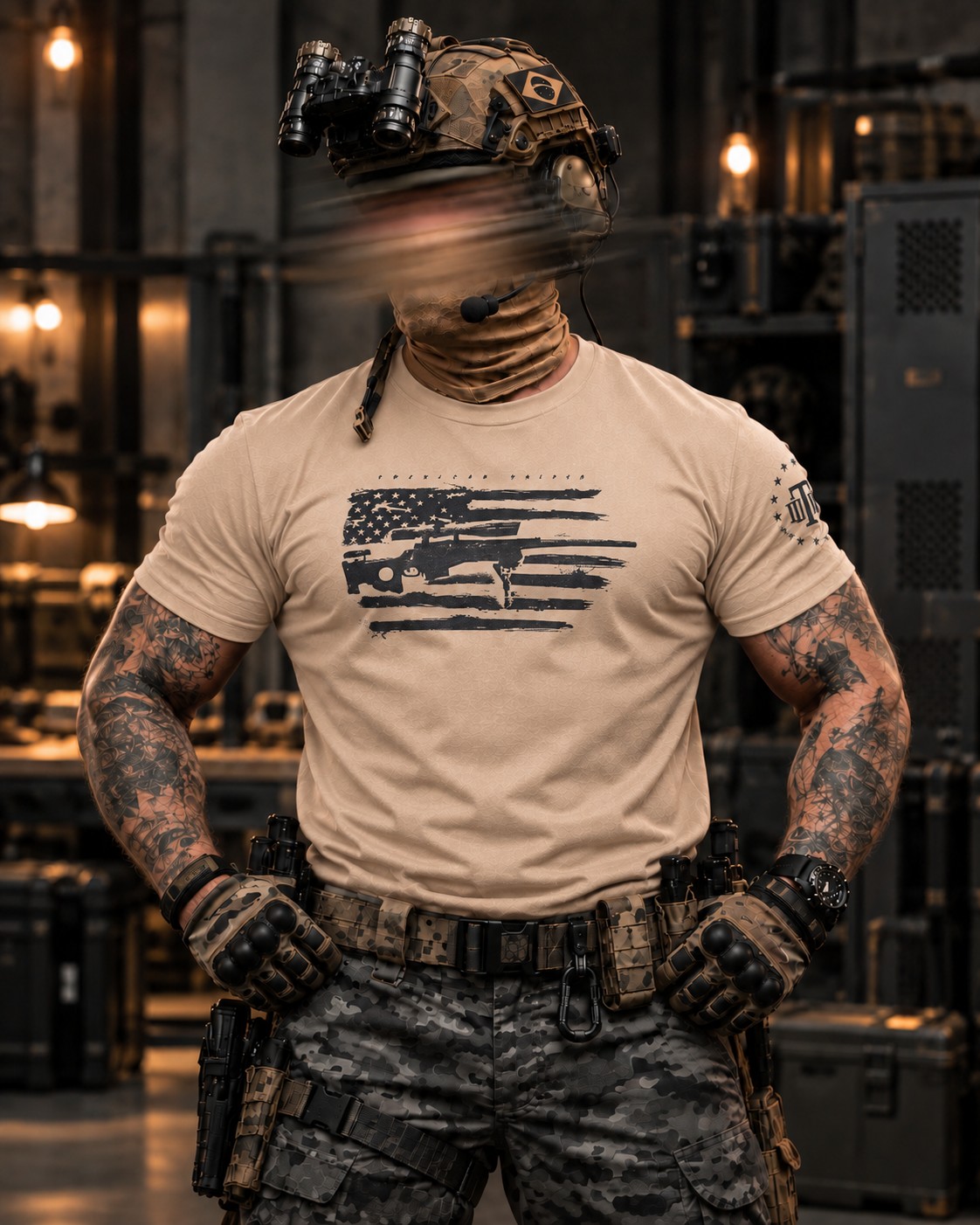 Camiseta Masculina American Sniper Secret Box Team Six Brasil