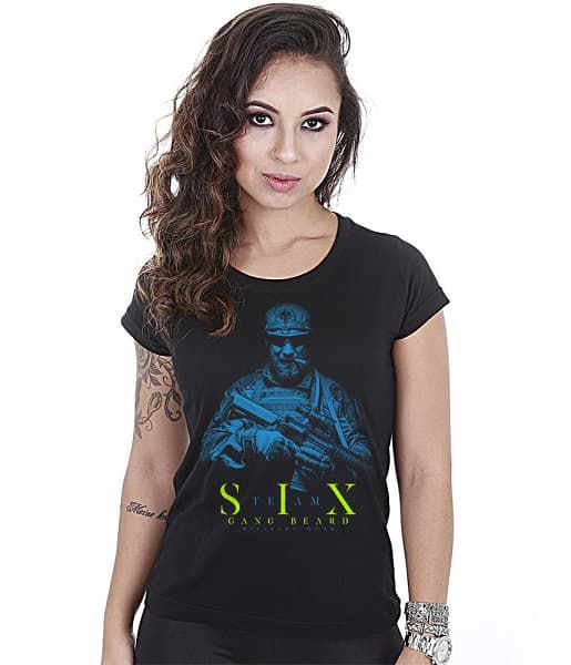 Kit Soldier 4 Camisetas Militares Femininas Team Six Brasil