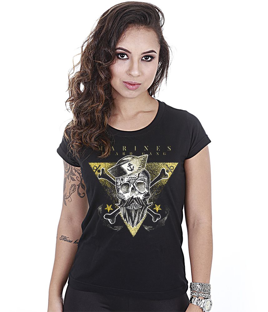 Kit Beard Gang 3 Camisetas Baby Look Feminina Team Six Brasil