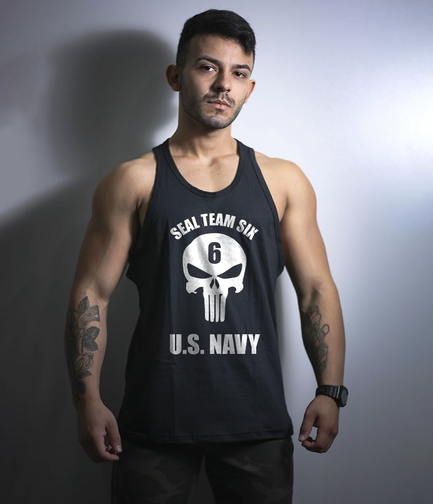 Kit 3 Camisetas Regata Combat Masculina Team Six Brasil