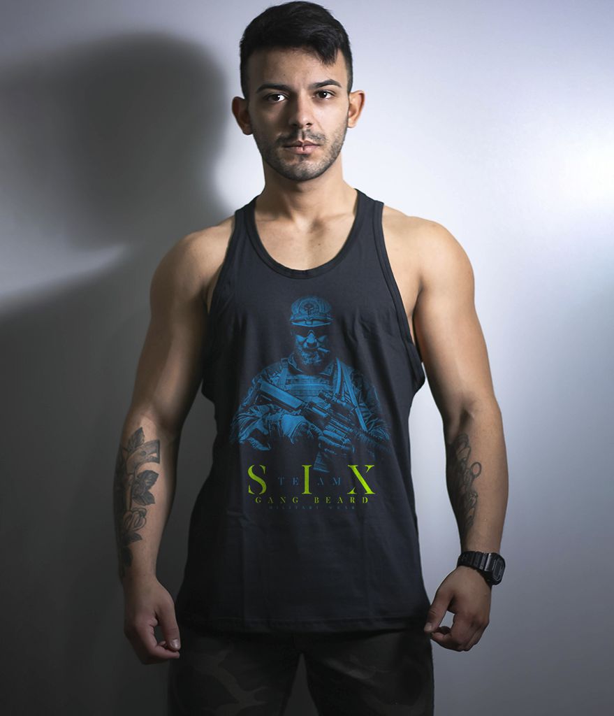 Kit 4 Camisetas Regata Soldier Masculina Team Six Brasil