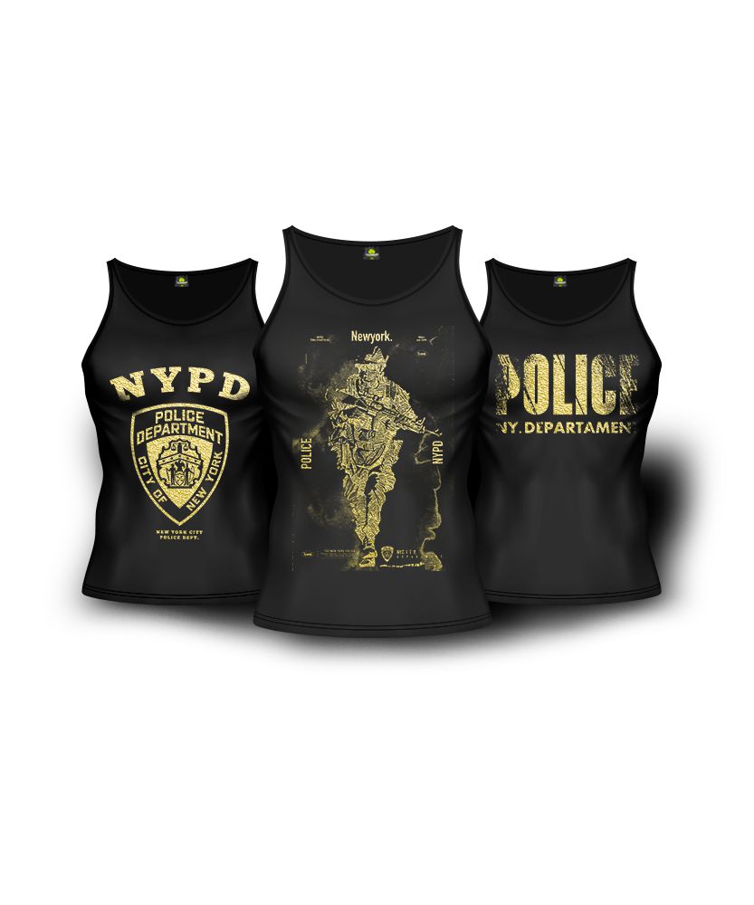 Kit 3 Camisetas Regata NYPD Masculina Team Six Brasil