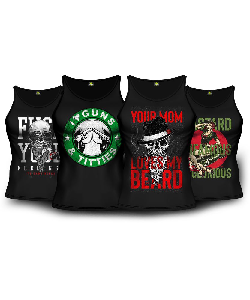 Kit 4 Camisetas Regata Infamous Masculina Team Six Brasil