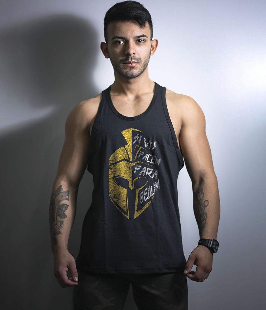Camiseta Regata Si Vis Pacem Para Bellum Sparta Masculina Team Six Brasil