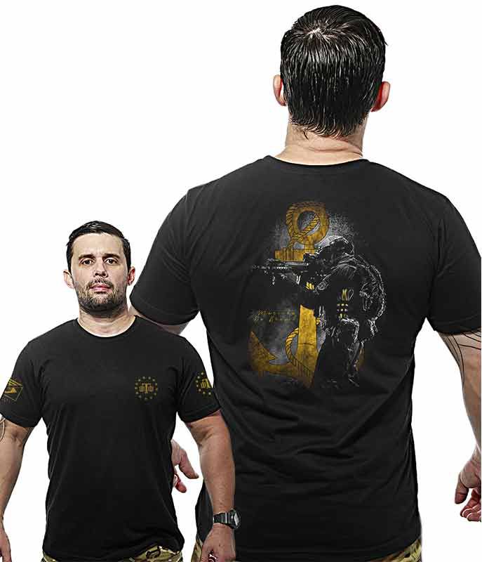 Camiseta Masculina Wide Back Marinha Tactical Team Six Brasil