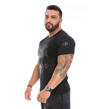 Camiseta Masculina Dark Line Punisher Bart Team Six