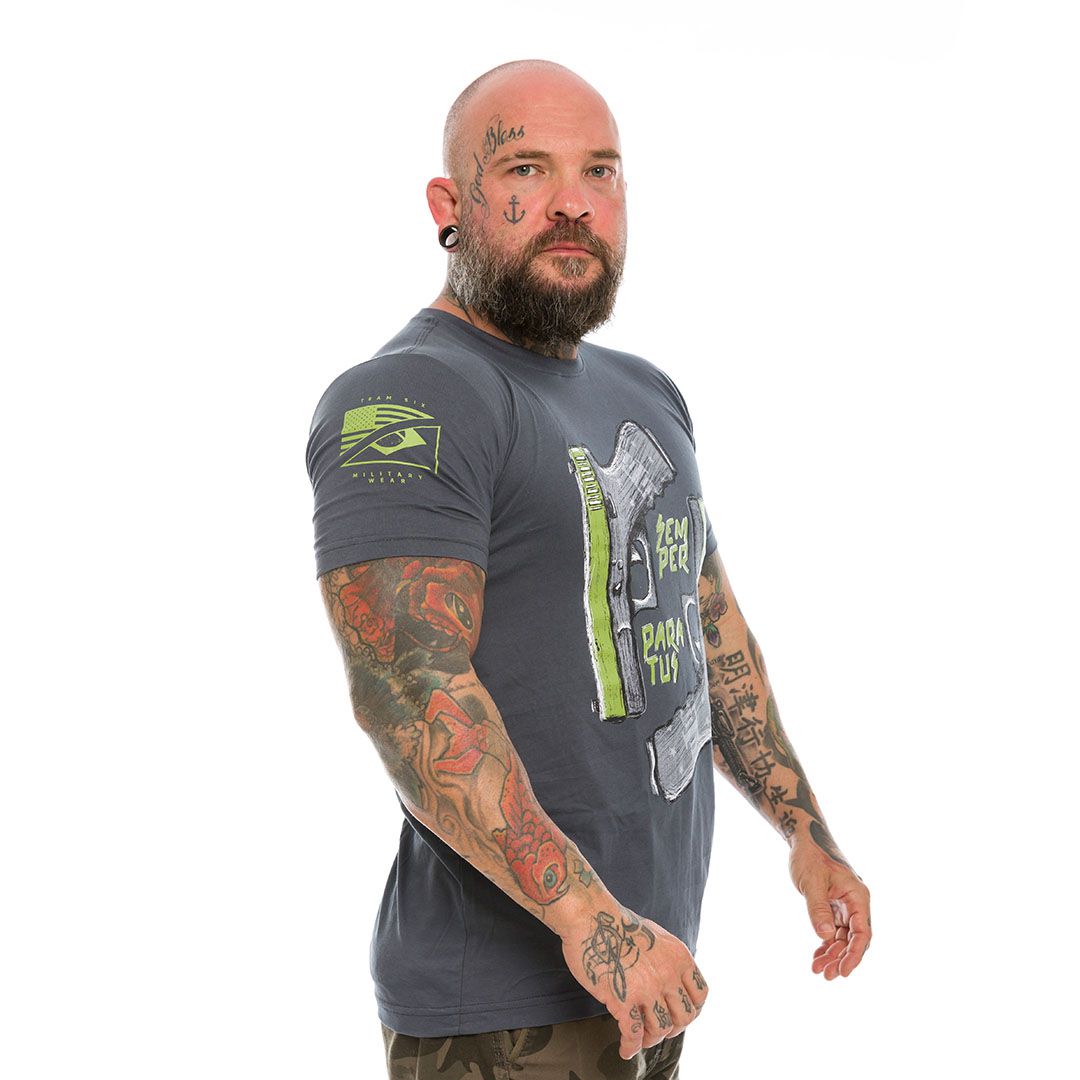 Camiseta Masculina Concept Line Glock Semper Paratus Hurricane Team Six Brasil