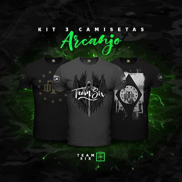 Kit 3 Camisetas Masculinas Concept Line Arcanjo Team Six Brasil