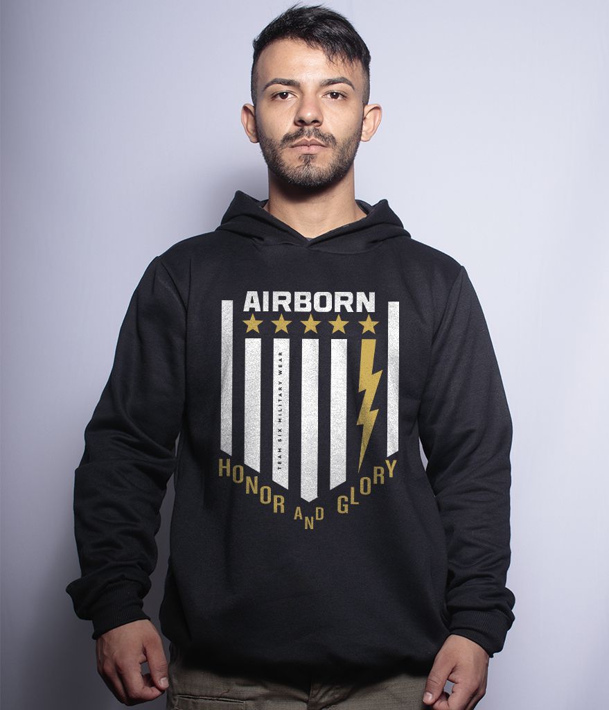 Casaco Militar Com Capuz Airborn Honor And Glory Team Six Brasil