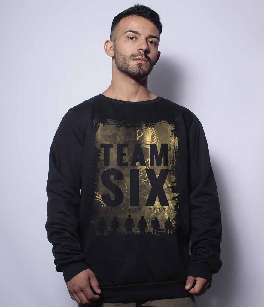 Casaco Básico de Moletom Military Wear Team Six Brasil
