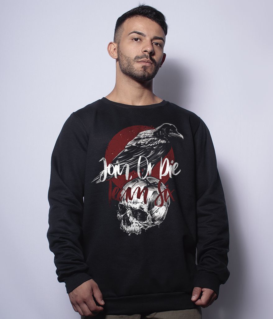 Casaco Básico de Moletom Concept Line Crow Join Or Die Team Six Brasil