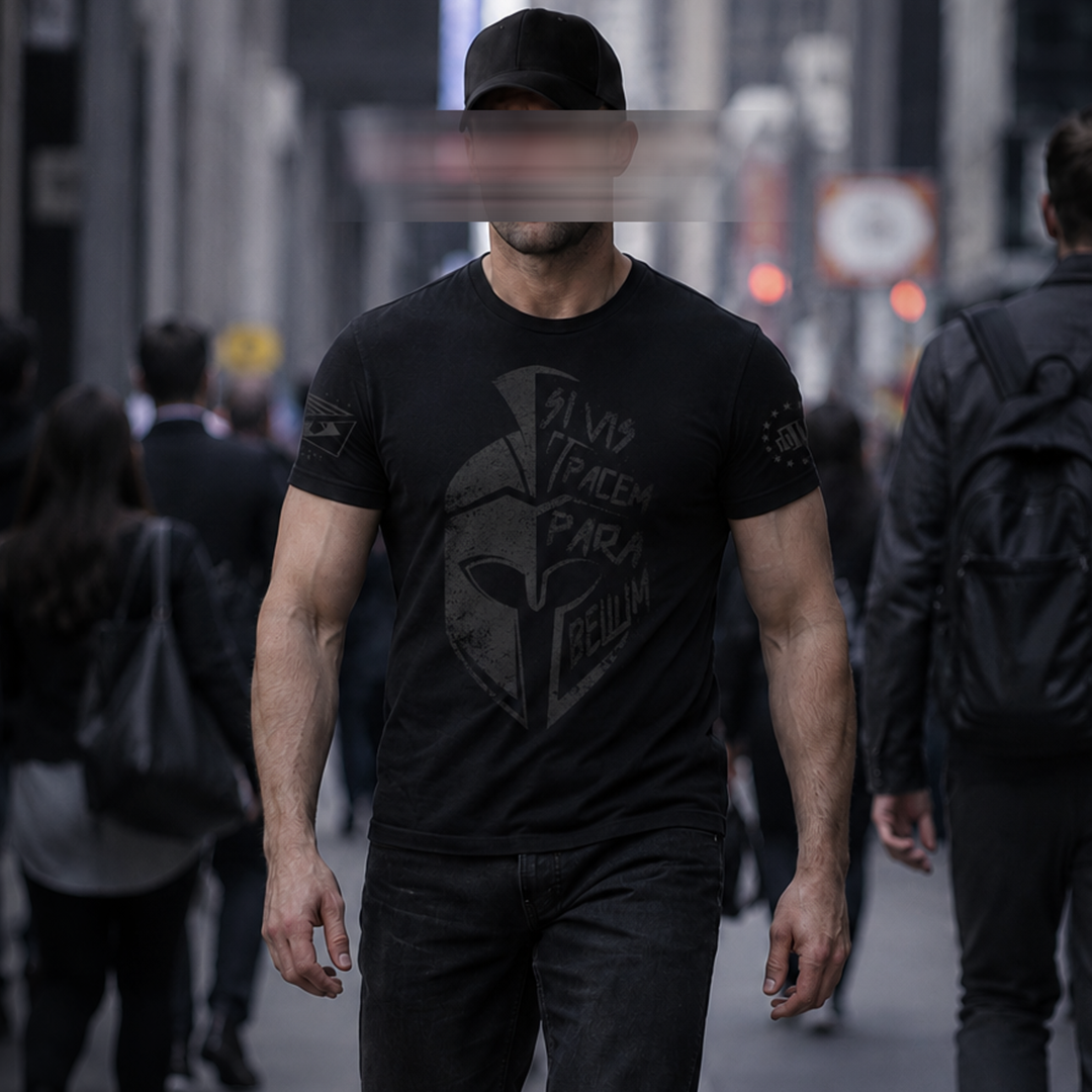 Camiseta Masculina Dark Line Si Vis Pacem Para Bellum Sparta Team Six