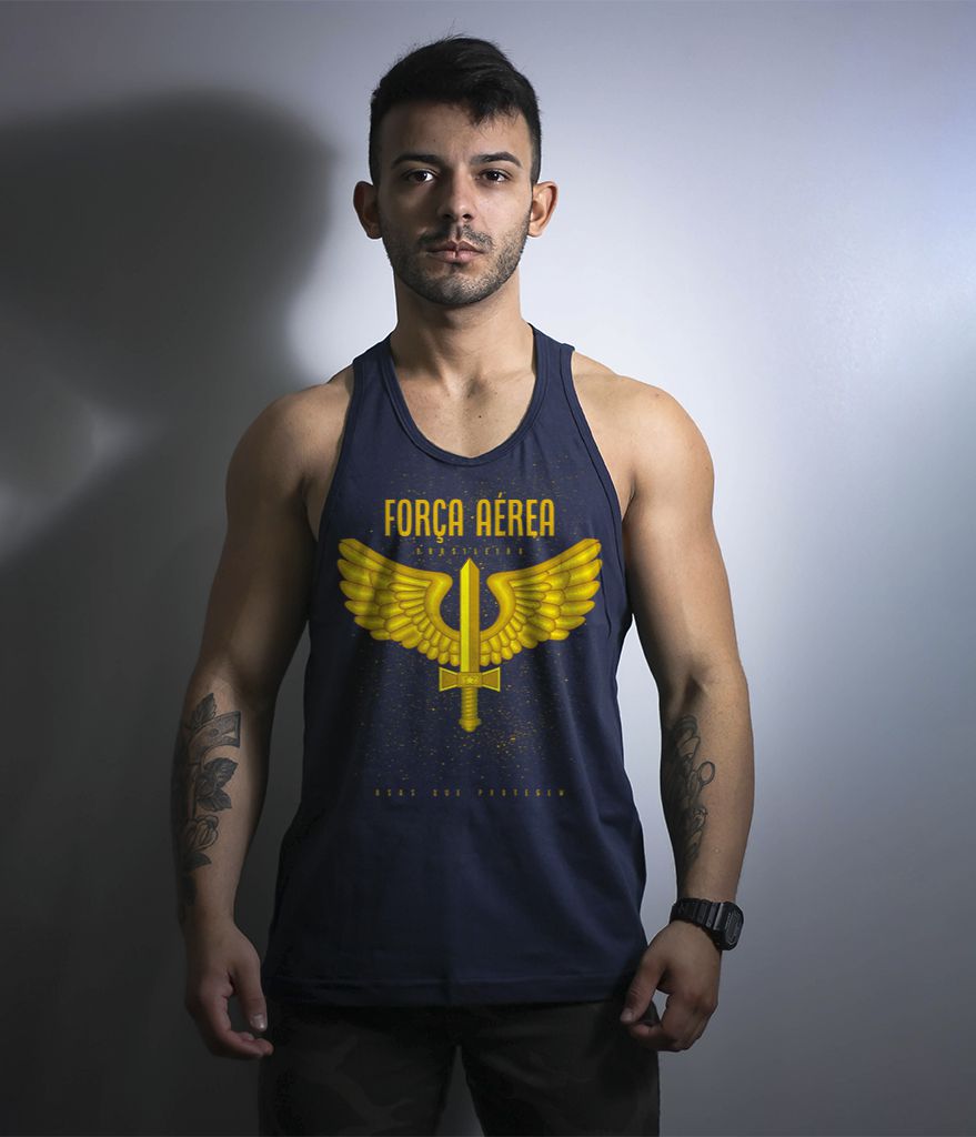 Camiseta Regata Força Aérea Brasileira Masculina Team Six Brasil