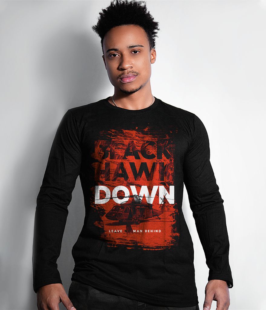 Camiseta Manga Longa Black Hawk Down Masculina Team Six Brasil