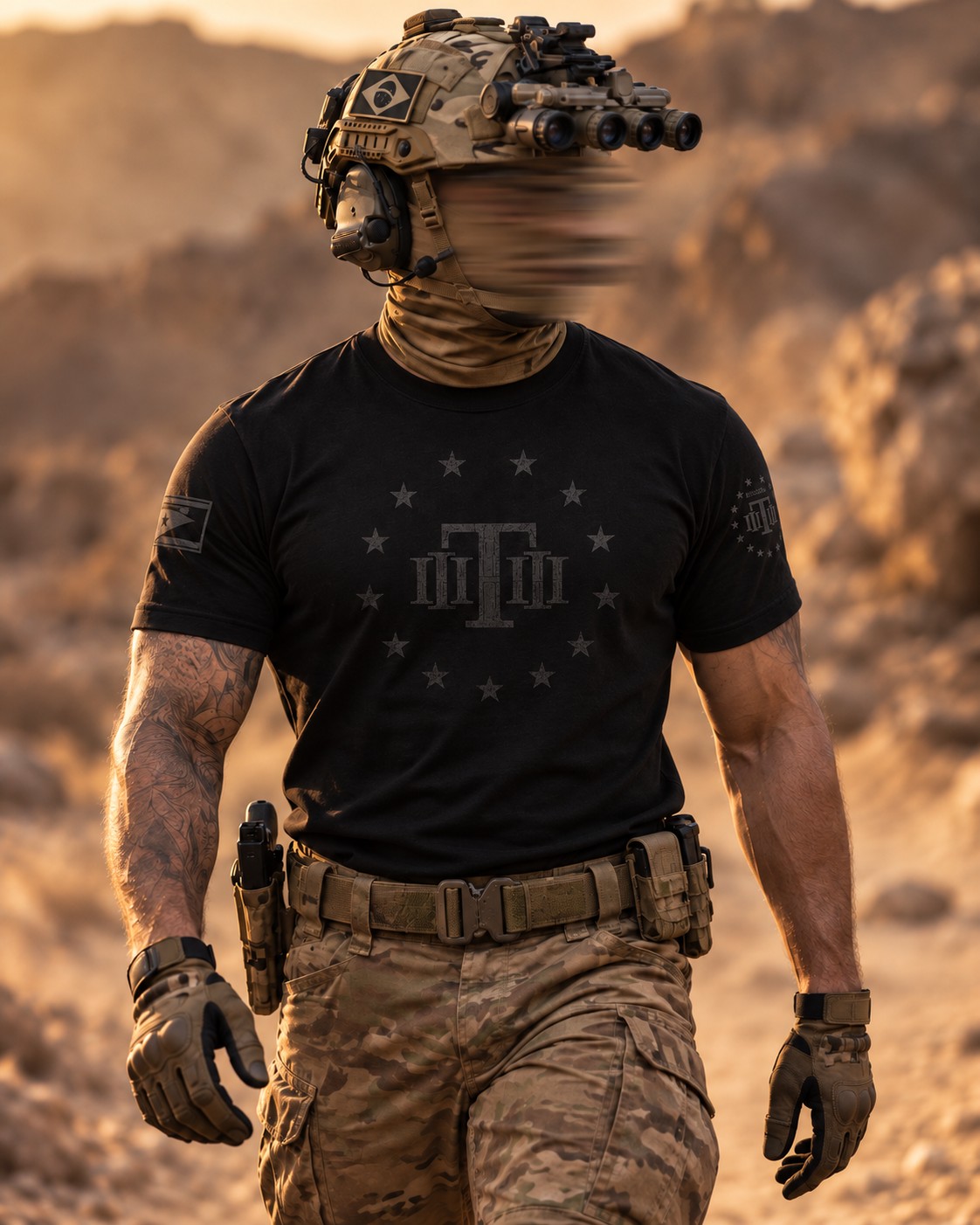 Camiseta Masculina Dark Concept Line Tactical Hurricane Team Six
