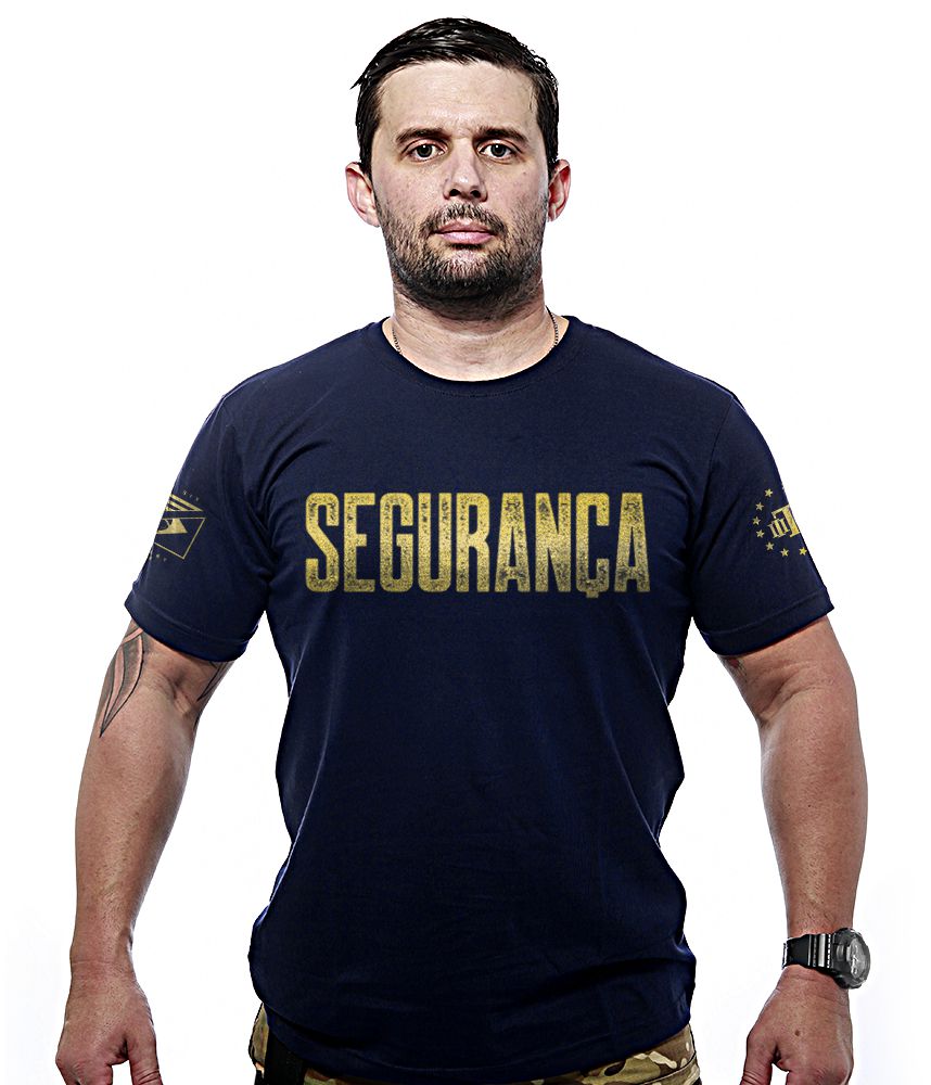 Camiseta Masculina Segurança Gold Line Team Six Brasil