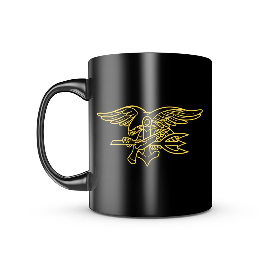 Caneca de Porcelana Dark Militar Navy Seal Team Special Warfare