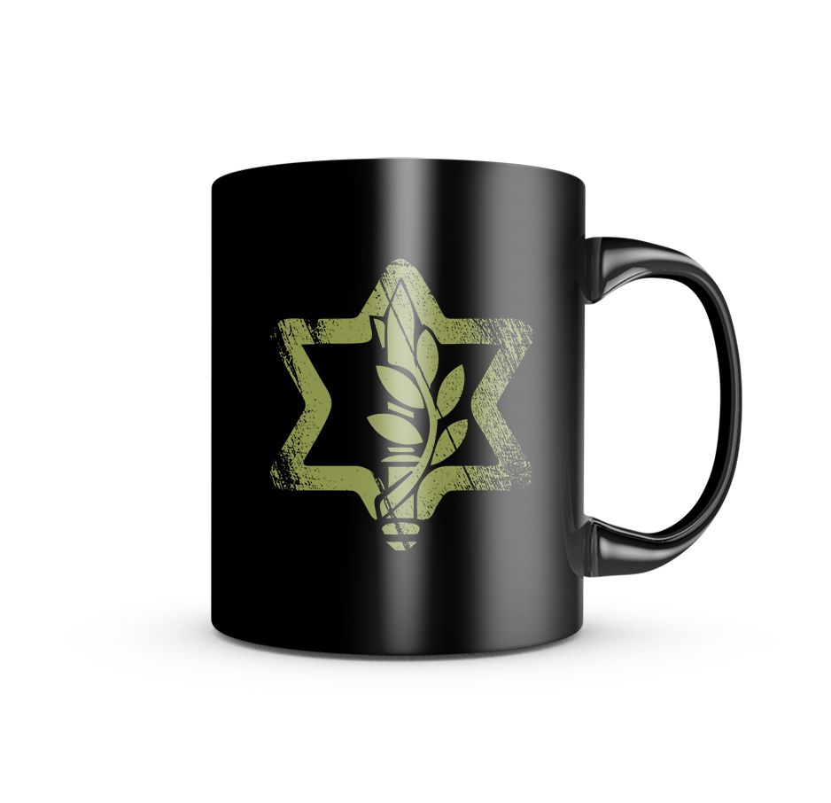 Caneca de Porcelana Dark Militar Israel Defense Team Six Brasil