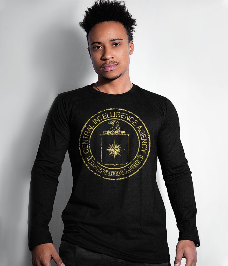 Camiseta Manga Longa Central Intelligence Agency Gold Line Masculina Team Six Brasil