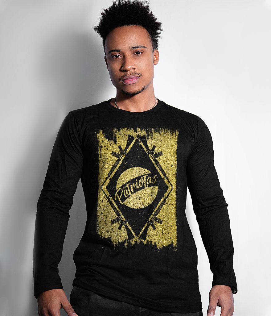 Camiseta Manga Longa Magnata Patriotas Gold Line Masculina Team Six Brasil