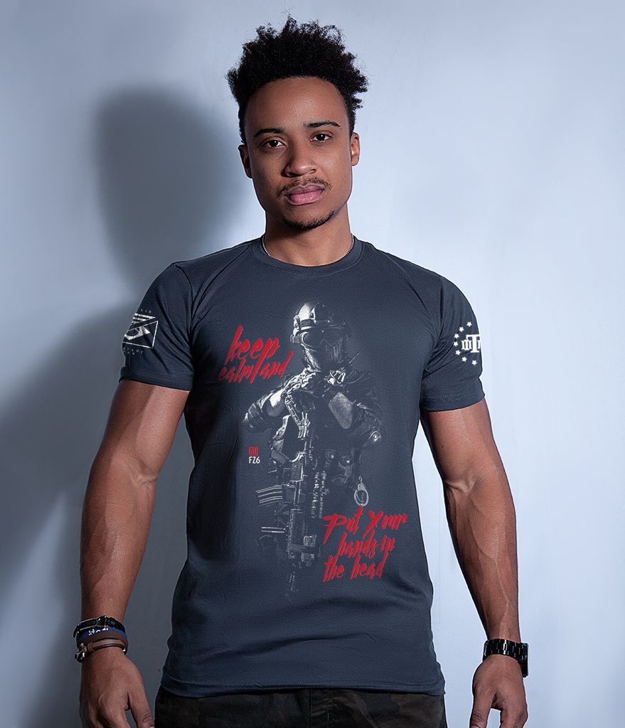 Camiseta Masculina Squad T6 GUFZ6 Keep Calm And Put Your Hands In The Head Team Six Brasil