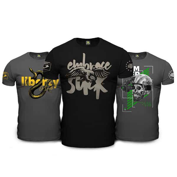 Kit 3 Camisetas Masculinas GUFZ6 Embrace Team Six Brasil