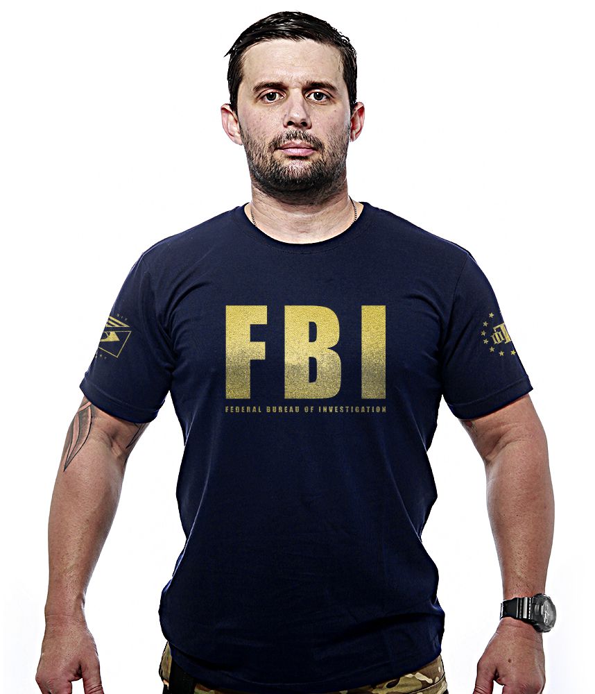 Camiseta Masculina FBI Federal Bureal Of Investigation Gold Line Team Six Brasil