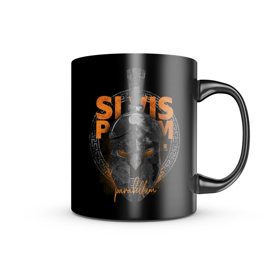 Caneca de Porcelana Dark GUFZ6 Si Vis Pacem Para Bellum Team Six Brasil