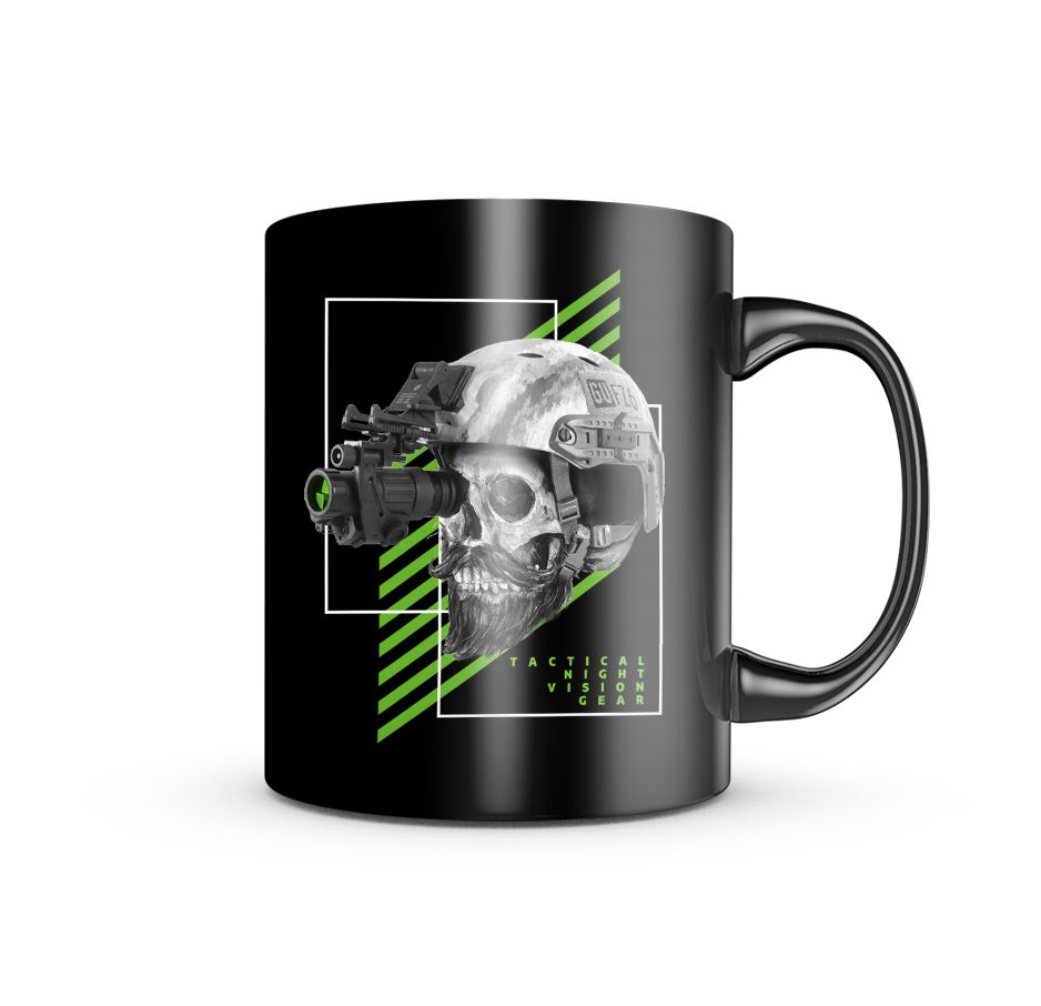 Caneca de Porcelana Dark GUFZ6 Semper Fi Team Six Brasil