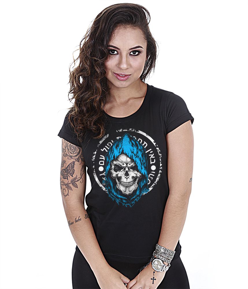 Camiseta Baby Look Feminina GUFZ6 Mossad Força Especial Team Six Brasil