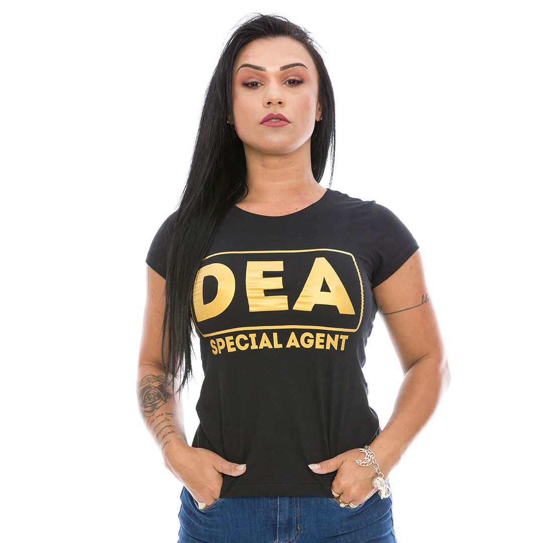 Camiseta Baby Look Feminina DEA Gold Line Team Six Brasil