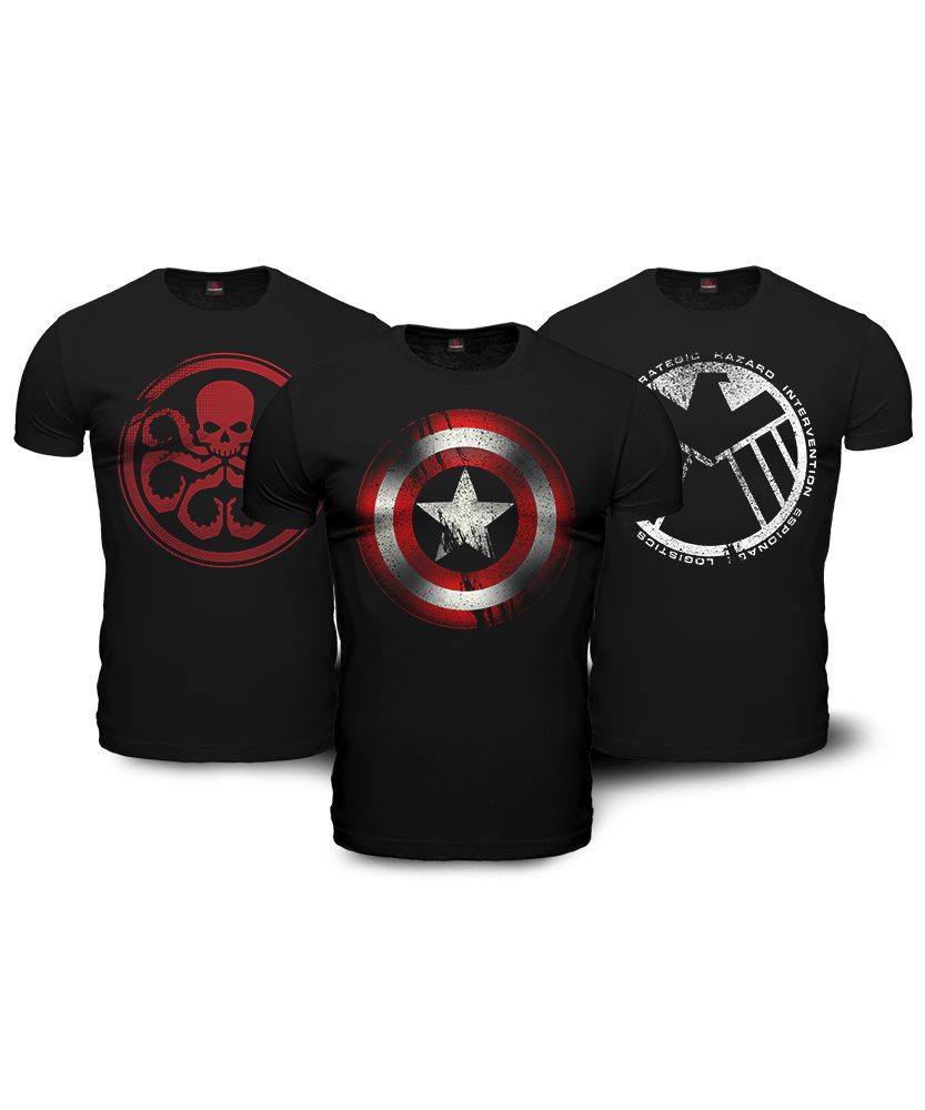 Kit 3 Camisetas Masculinas Avengers Team Six Brasil