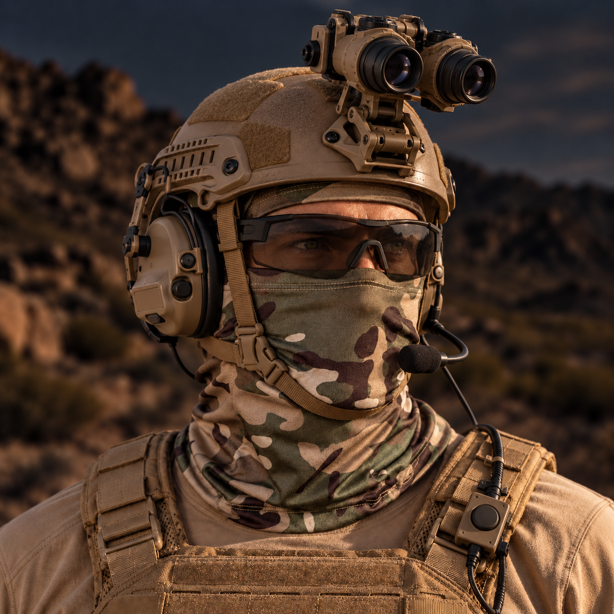 Balaclava Tática Parabellum Multicam Operações especiais Team Six Brasil
