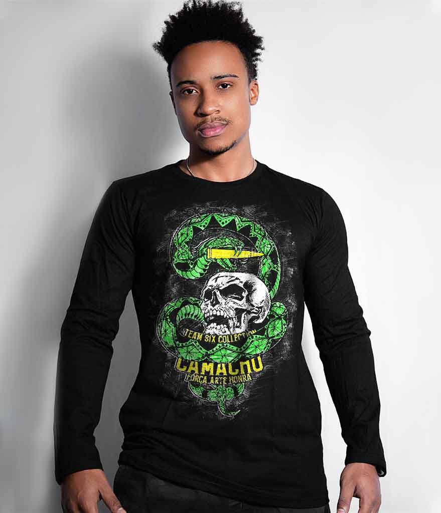 Camiseta Manga Longa Squad T6 Camacho Ponto Cinquenta Collection Masculina Team Six Brasil