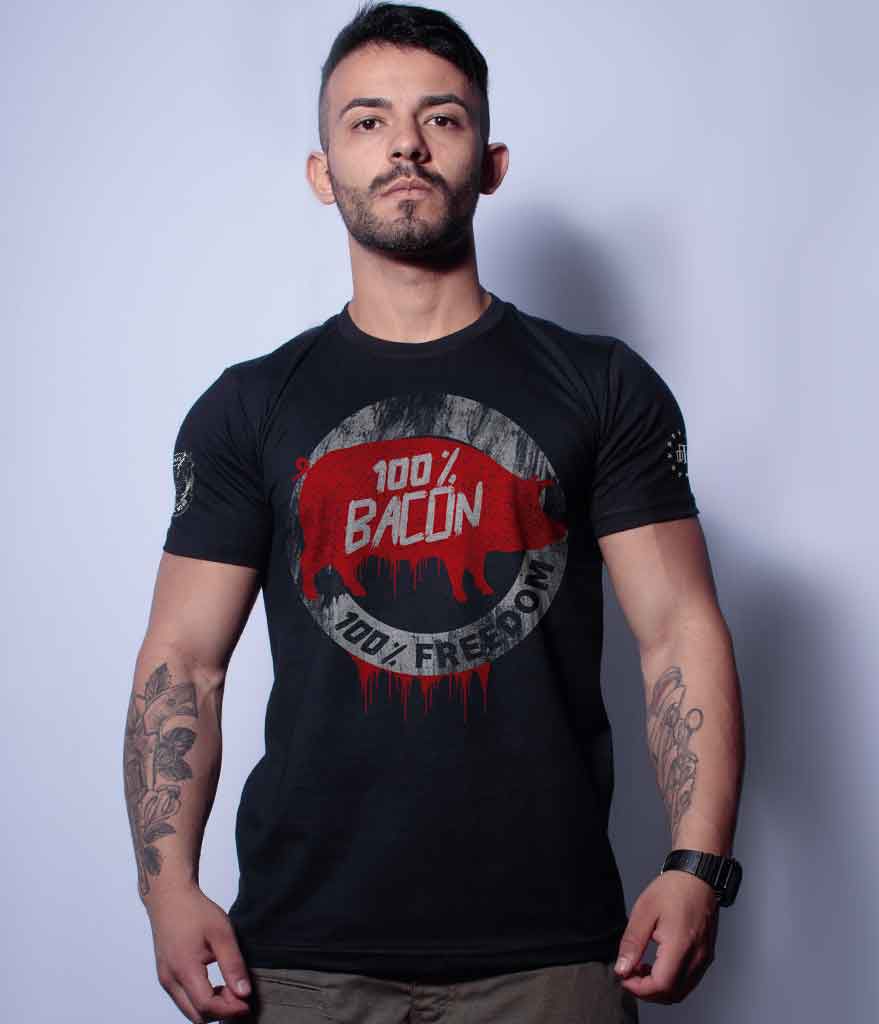 Camiseta Masculina Squad T6 Magnata 100% Bacon 100% Freedom Team Six Brasil