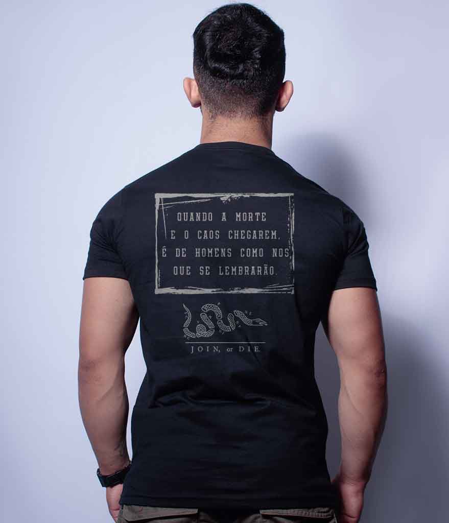 Camiseta Masculina Squad T6 Magnata Join Or Die Snake Team Six Brasil