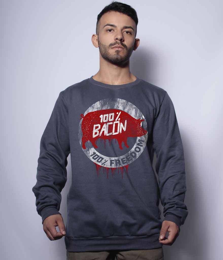 Casaco Básico de Moletom Squad T6 Magnata 556 100% Bacon 100% Freedom Team Six Brasil