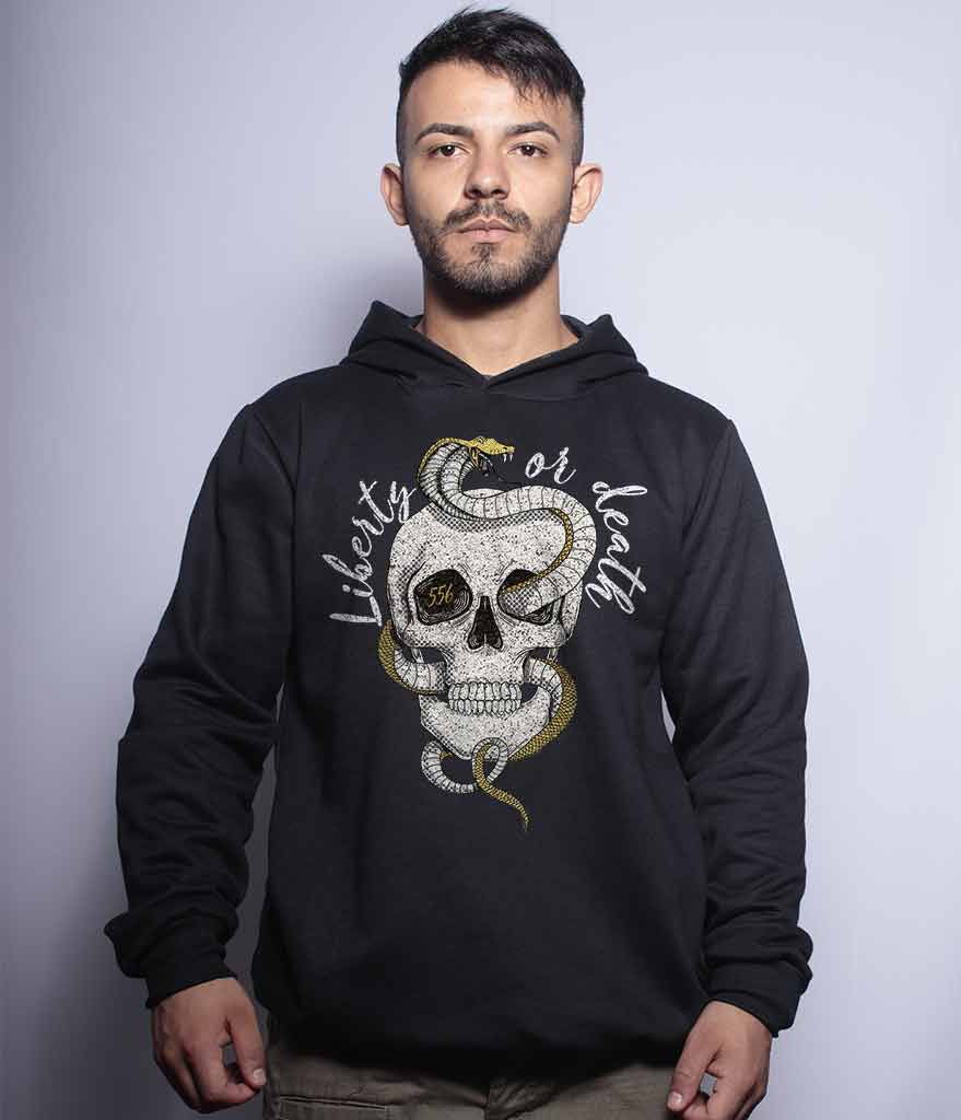 Casaco Militar Com Capuz Squad T6 Magnata 556 Liberty Or Death Team Six Brasil