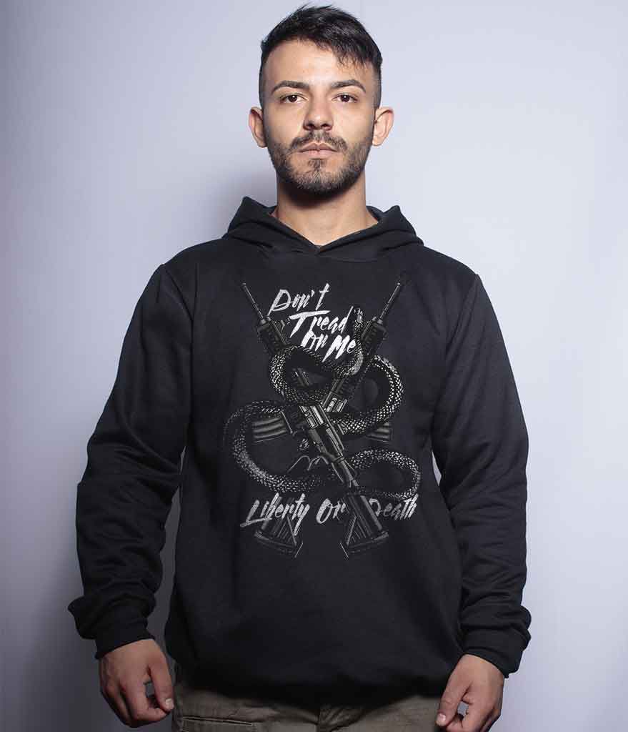 Casaco Militar Com Capuz Squad T6 Magnata 556 Don't Tread On Me Liberty Or Death Team Six Brasil