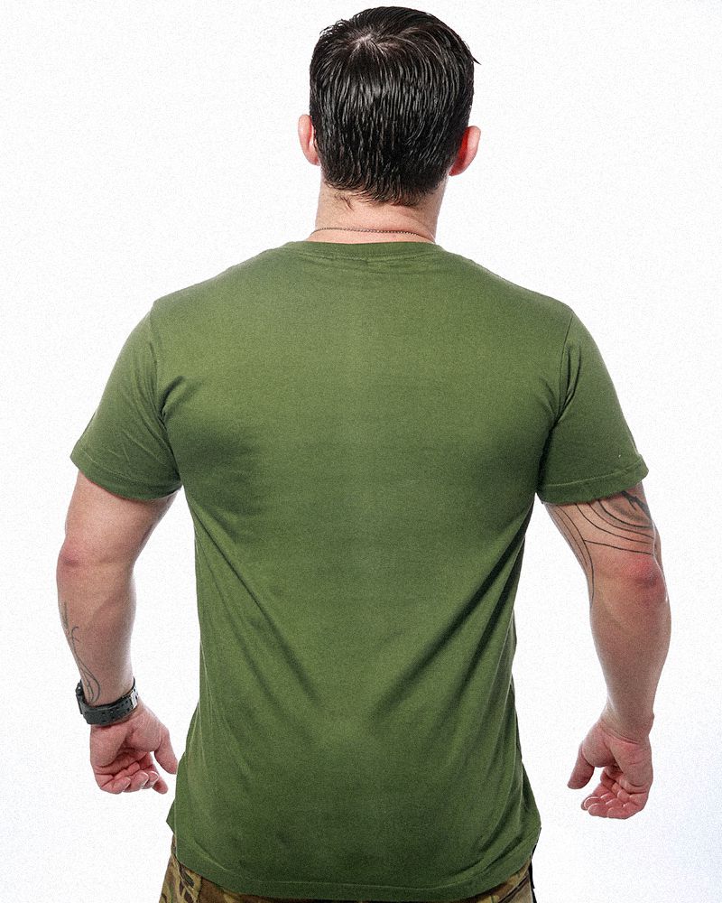 Camiseta Masculina Básica Lisa Verde 100% Algodão Team Six Brasil