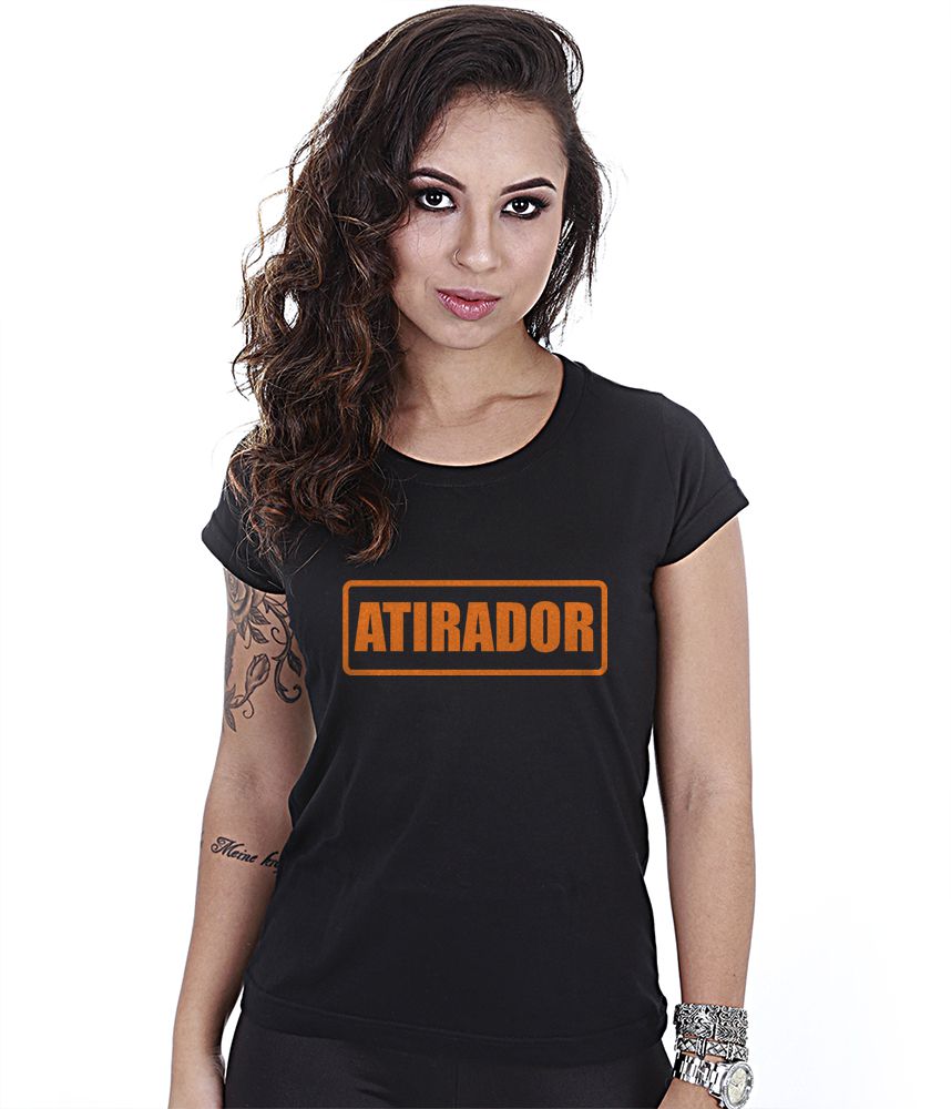 Camiseta Militar Baby Look Feminina CAC Atirador Team Six