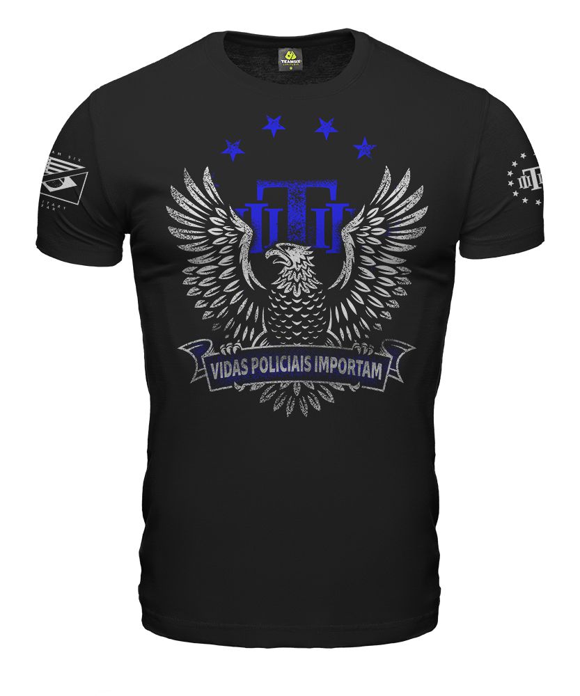 Camiseta Masculina Vidas Policiais Importam Team Six Brasil