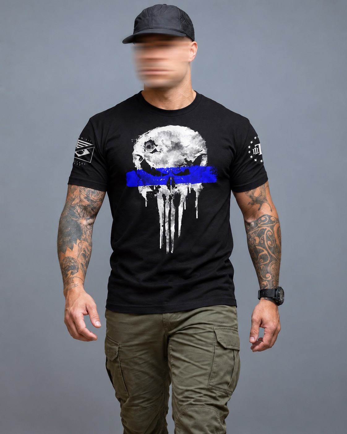 Camiseta Masculina Punisher Police Live Matter Vidas Policiais Importa Team Six Brasil