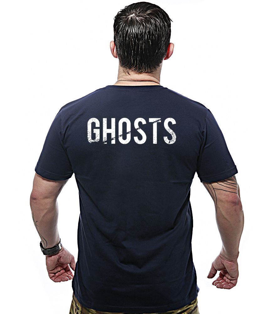 Camiseta Masculina Ghosts Estampa Frente e Costas Team Six Brasil