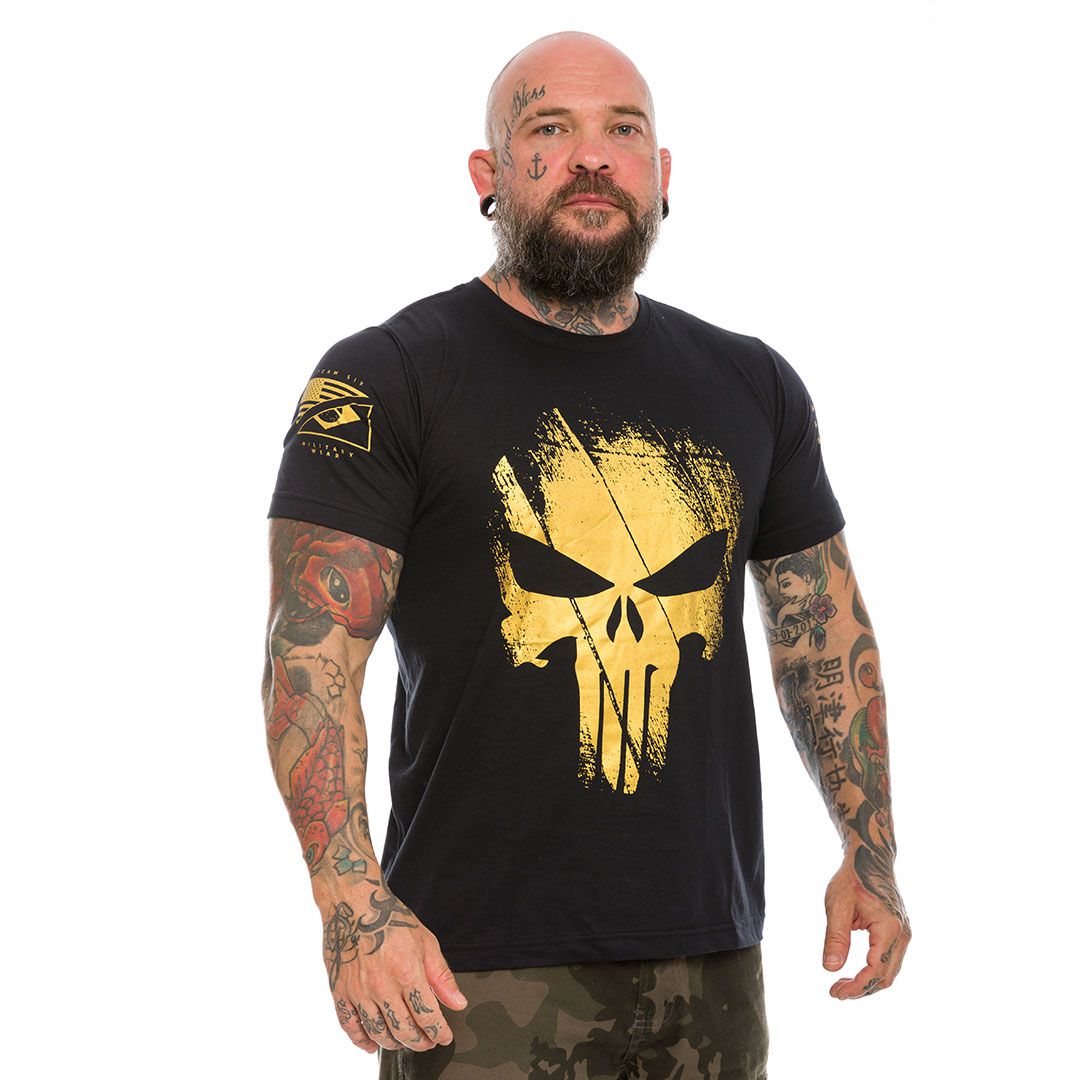 Camiseta Masculina Punisher Original Gold Line Team Six