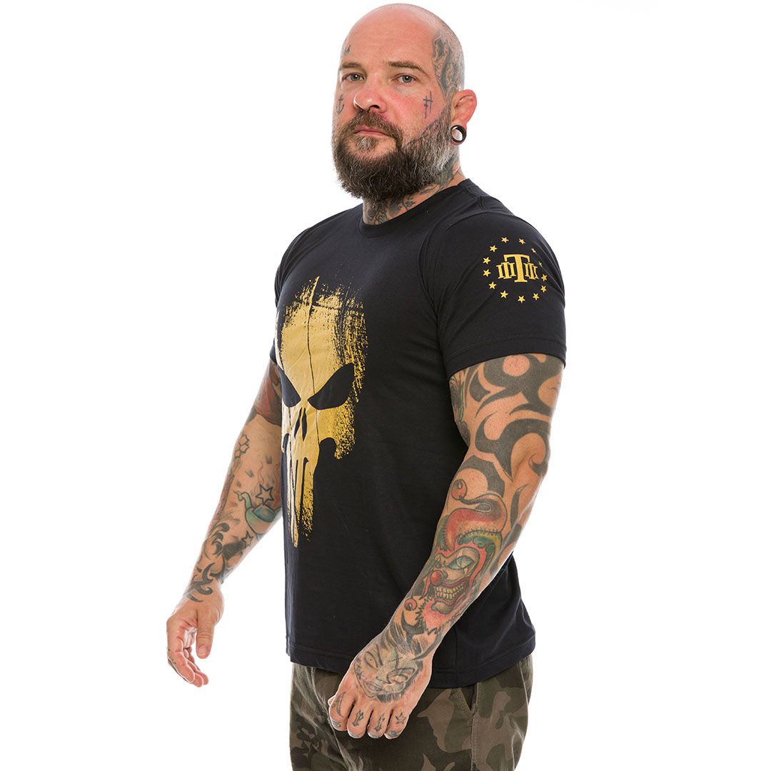 Camiseta Masculina Punisher Original Gold Line Team Six