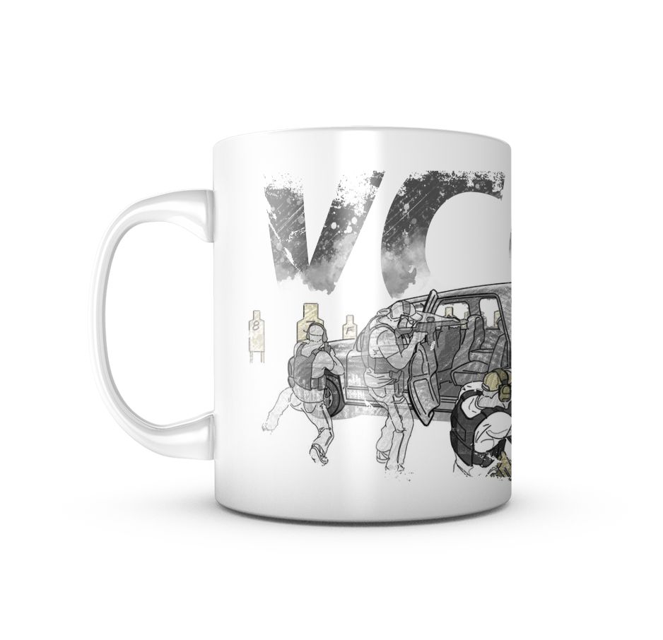 Caneca de Porcelana Tactical Fritz VCQB 325ML Team Six Brasil