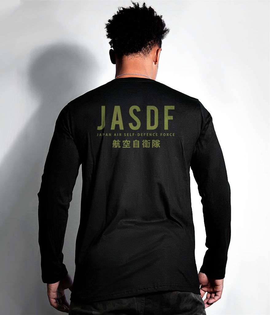 Camiseta Manga Longa JASDF Japan Air Self-Defence Force Masculina Team Six Brasil