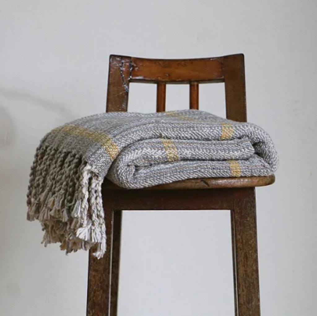Manta Decorativa Vella 100% Algodão Orgânico